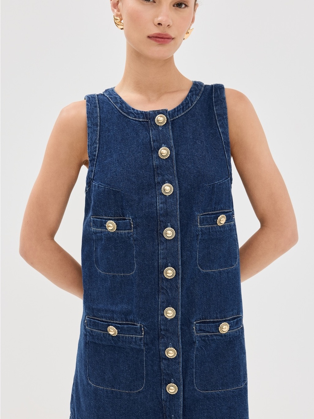 Reformation Tropez Denim Mini Dress